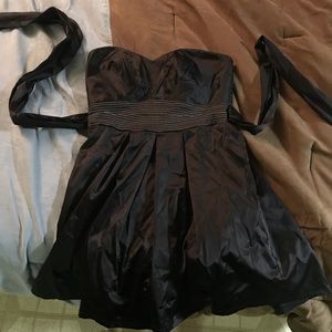 Short black strapless A-line dress LBD sz9